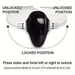 Oven, Appliance & Door Safety Lock – Black (pack of 2) – Image 4